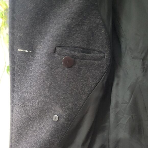 Aritzia Babaton Howell Virgin Wool Cashmere Blend Grey Double Breasted Coat - Picture 12 of 16